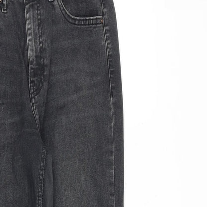 Topshop Womens Grey Cotton Skinny Jeans Size 28 in L32 in Regular Zip