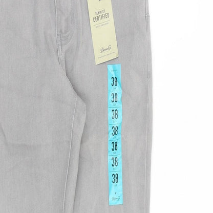 Denim & Co. Womens Grey Cotton Skinny Jeans Size 10 L28 in Slim Zip