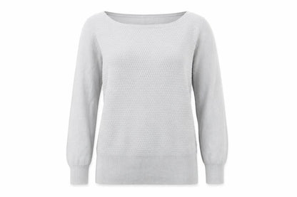 Oasis Womens Grey Boat Neck 100% Cotton Pullover Jumper Size S
