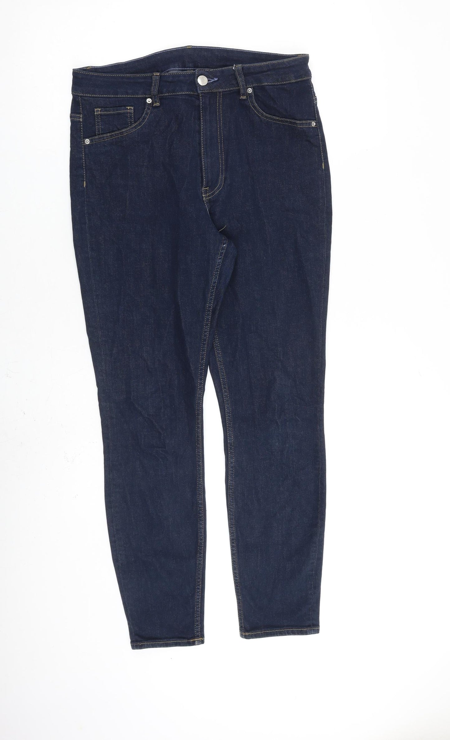 Womens UK Size 12 H&M Regular Fit Skinny Blue Jeans