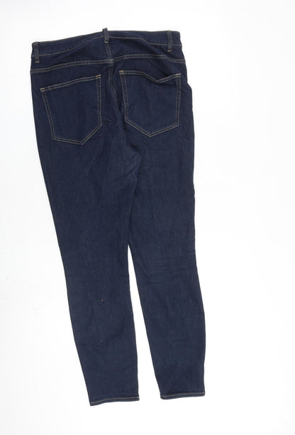Womens UK Size 12 H&M Regular Fit Skinny Blue Jeans