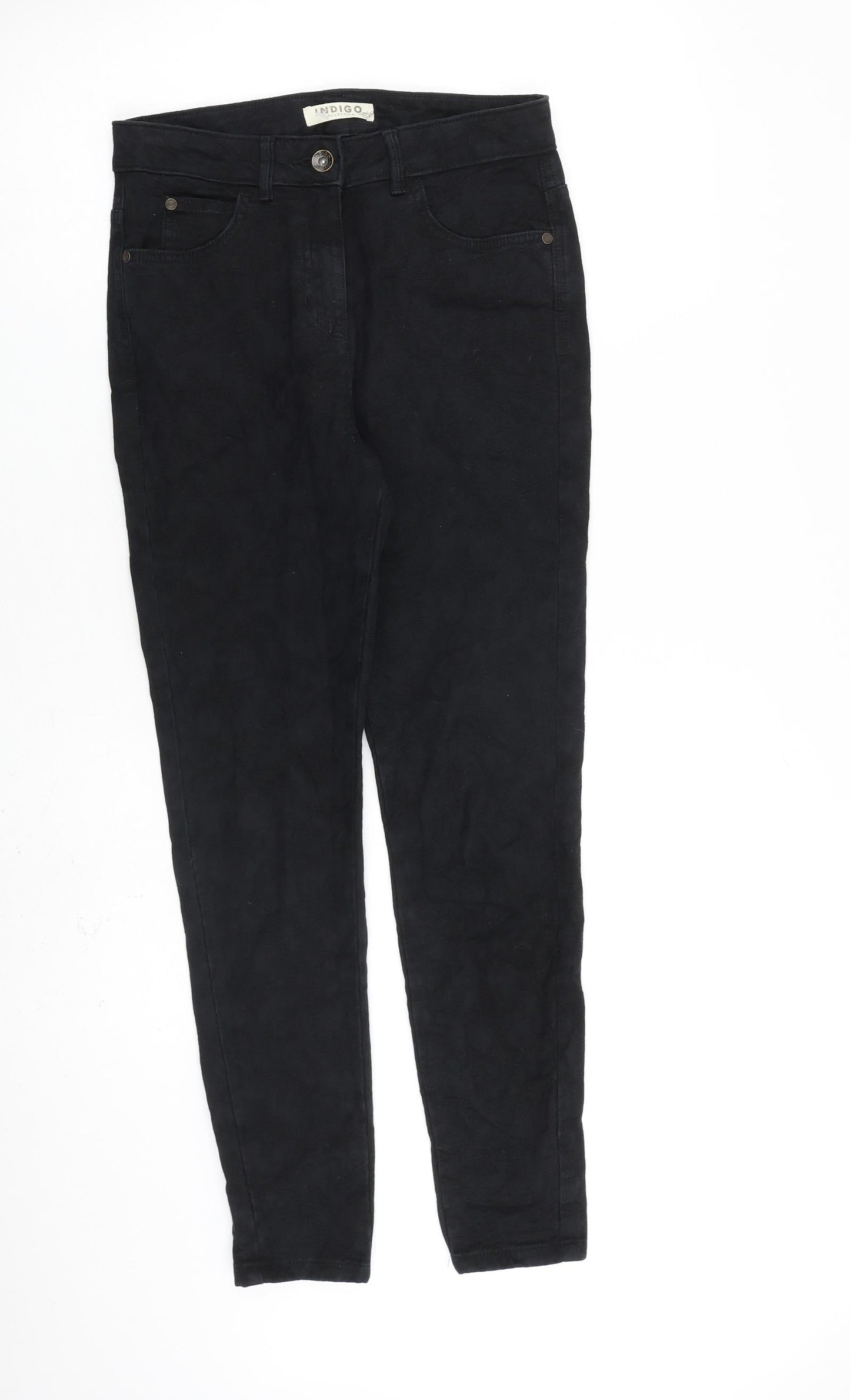 Indigo Womens Black Cotton Skinny Jeans Size 8 L28 in Regular Zip