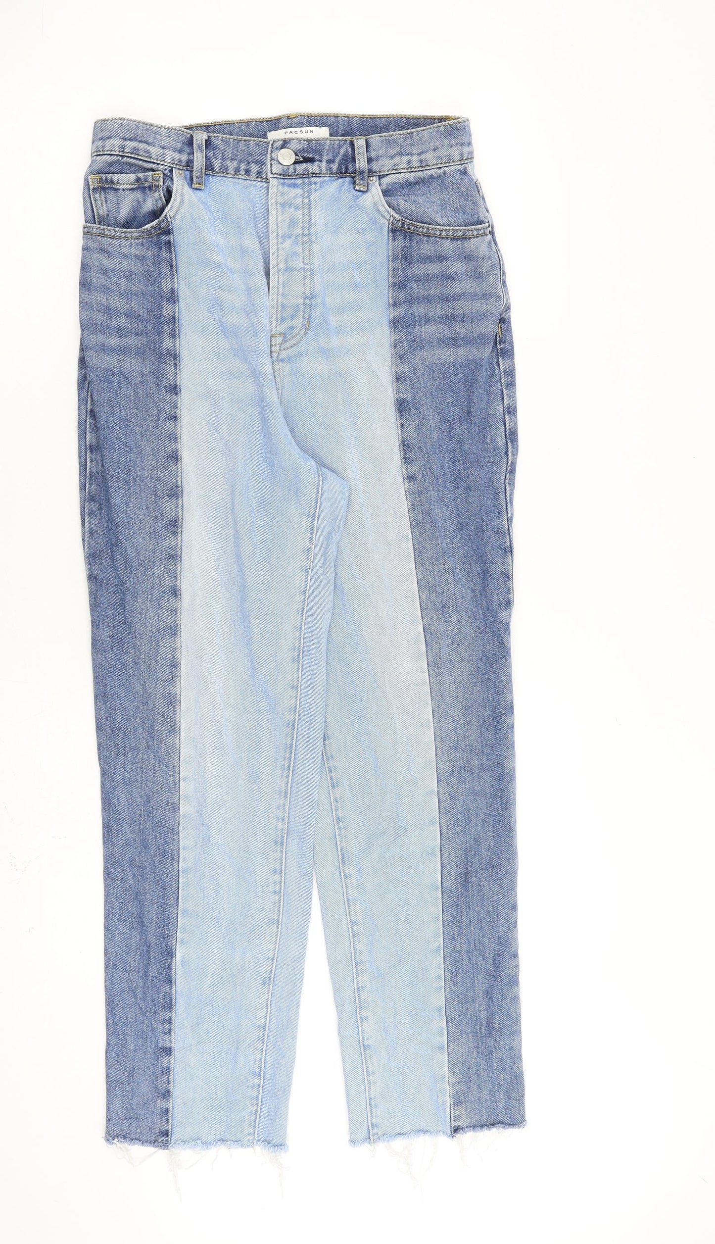 Womens UK Size 28 in PacSun Regular Fit Straight Blue Jeans