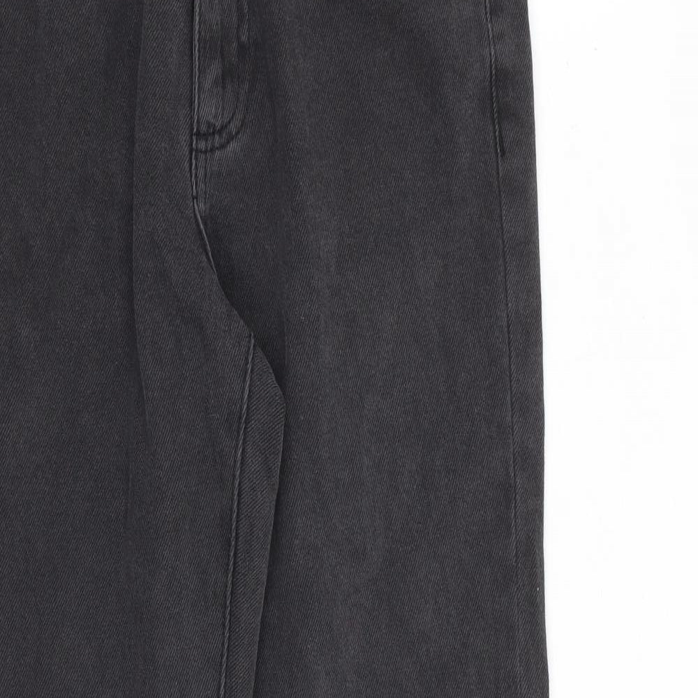 Cotton On Womens Grey Cotton Straight Jeans Size 8 L28 in Regular Zip