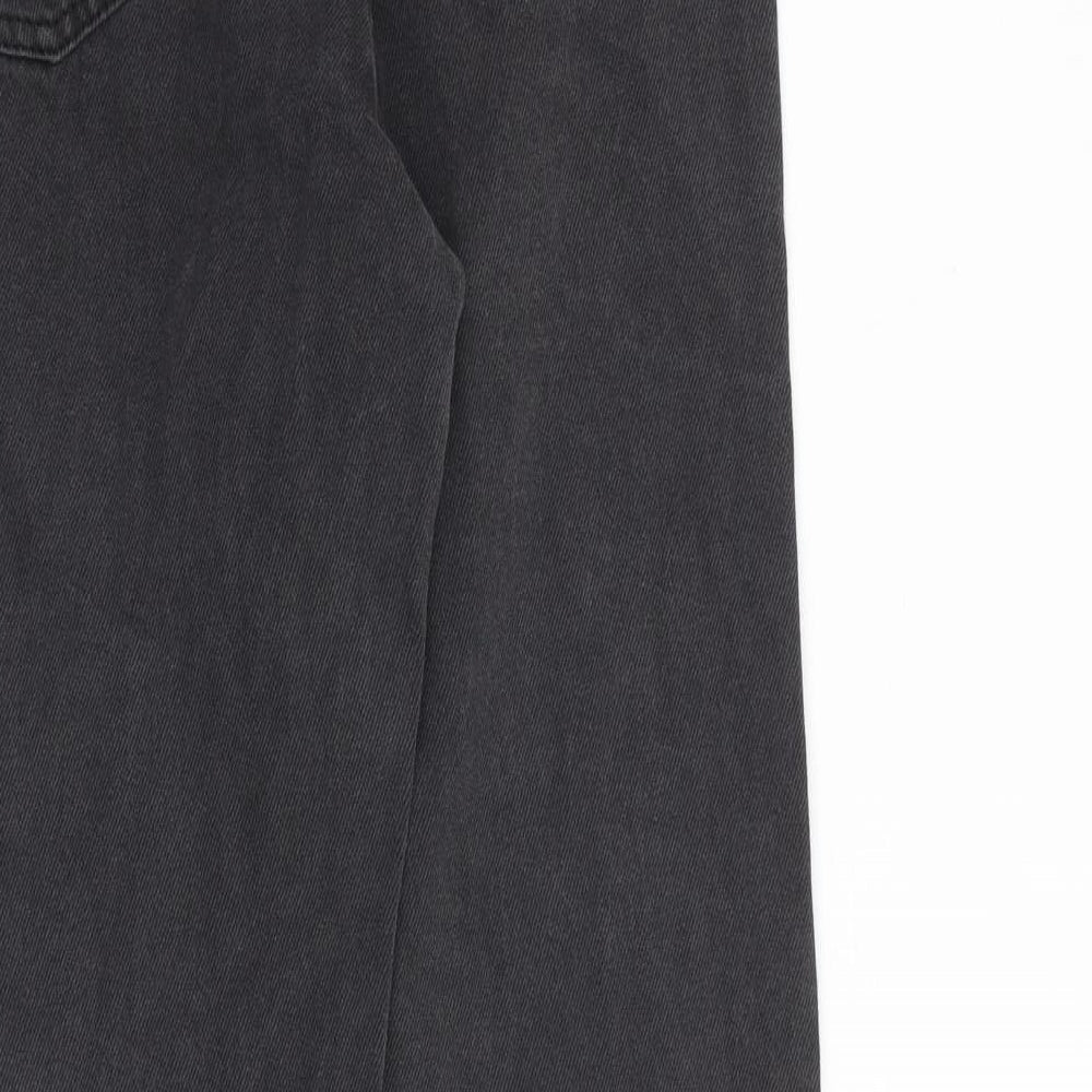 Cotton On Womens Grey Cotton Straight Jeans Size 8 L28 in Regular Zip
