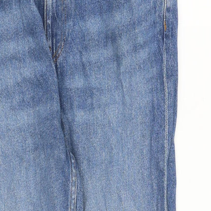COLLUSION Womens Blue Cotton Straight Jeans Size 34 in L29 in Regular Zip