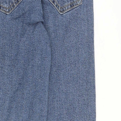 Cotton On Womens Blue Cotton Straight Jeans Size 8 L27 in Regular Zip