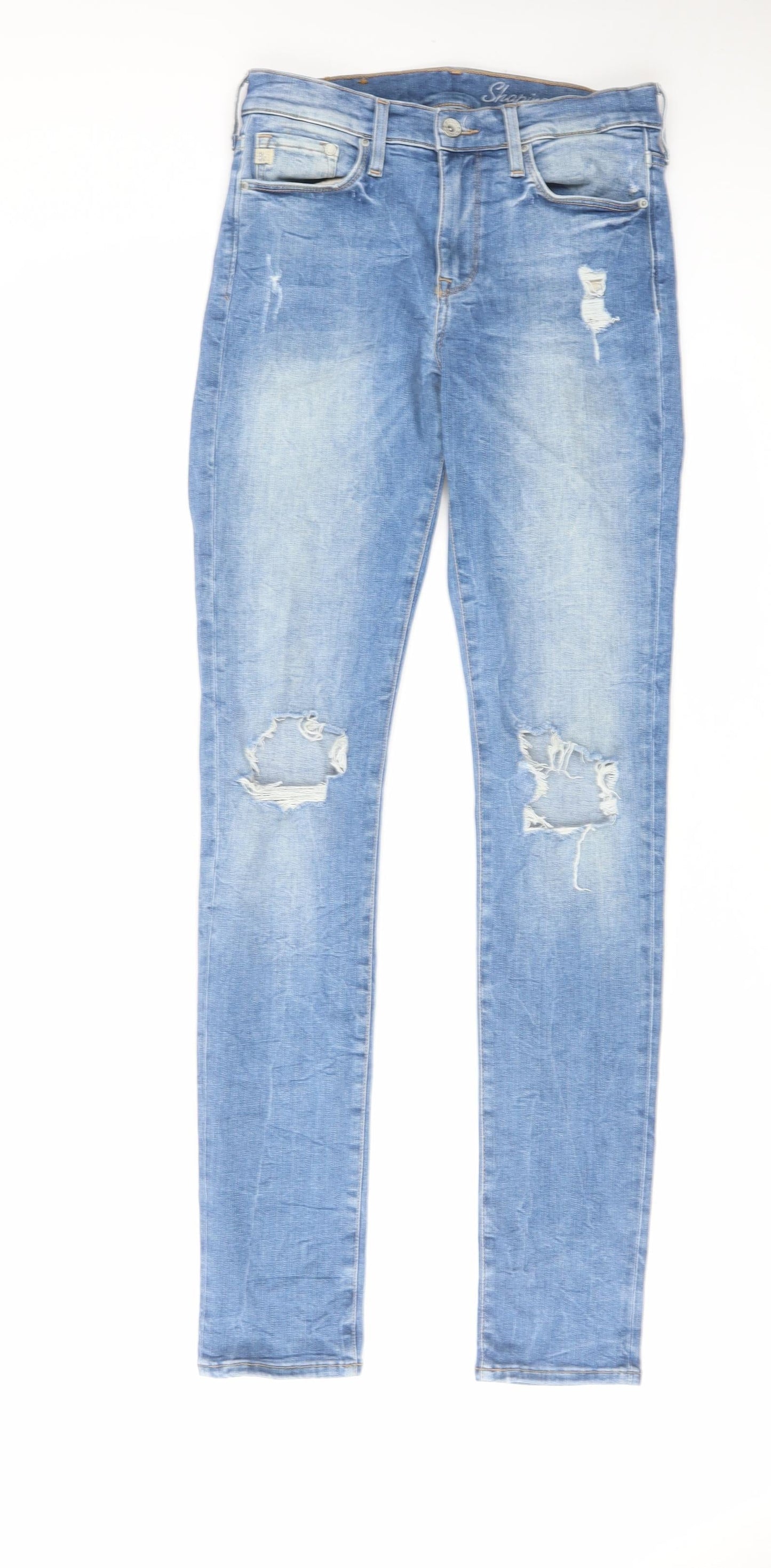 Womens UK Size 28 in H&M Regular Fit Skinny Blue Jeans