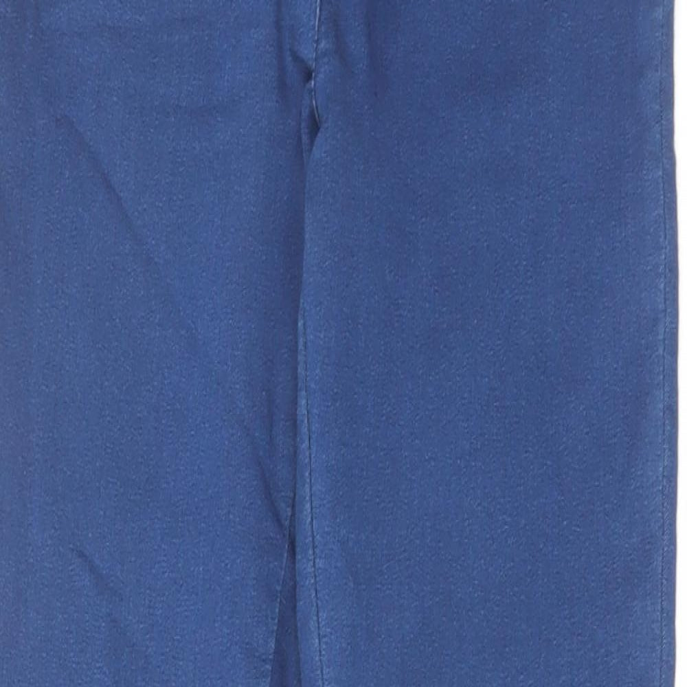 Miss Selfridge Womens Blue Cotton Skinny Jeans Size 10 L30 in Regular Zip