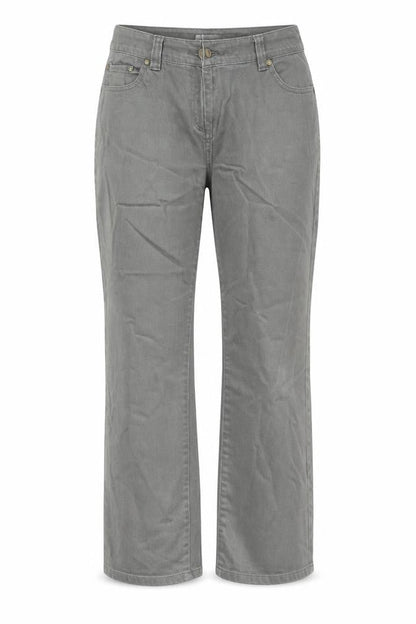 Country Casuals Womens Grey Cotton Straight Jeans Size 12 L27 in Regular Zip