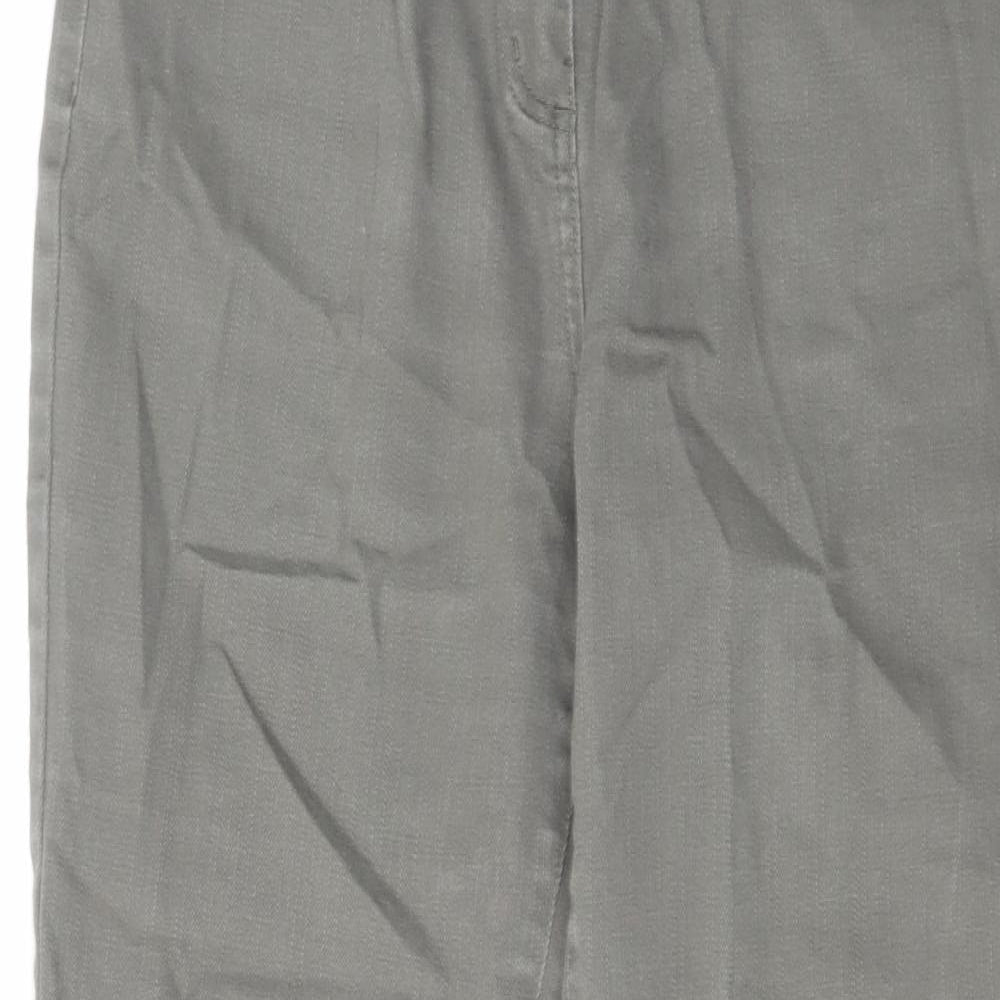 CC Womens Grey Cotton Straight Jeans Size 12 L27 in Regular Zip
