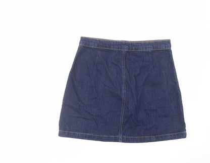 Womens UK Size 28 in Topshop Mini Denim Skirt