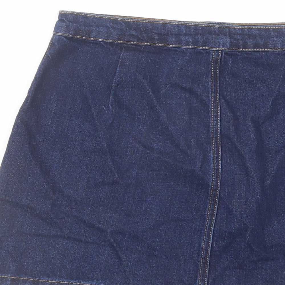 Womens UK Size 28 in Topshop Mini Denim Skirt