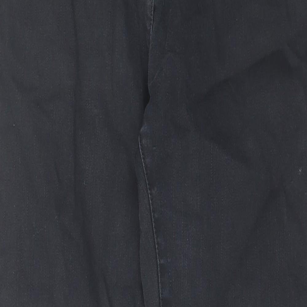 NEXT Womens Black Cotton Skinny Jeans Size 12 L27 in Regular Zip