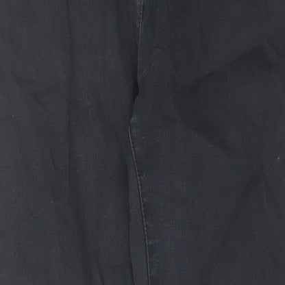 NEXT Womens Black Cotton Skinny Jeans Size 12 L27 in Regular Zip