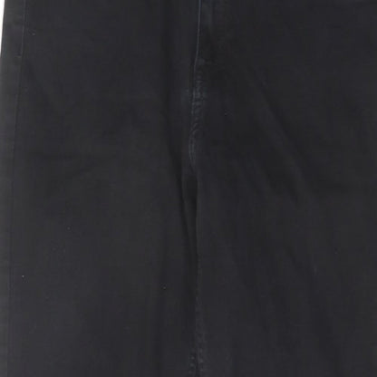 H&M Mens Black Cotton Straight Jeans Size 32 in L29 in Regular Zip