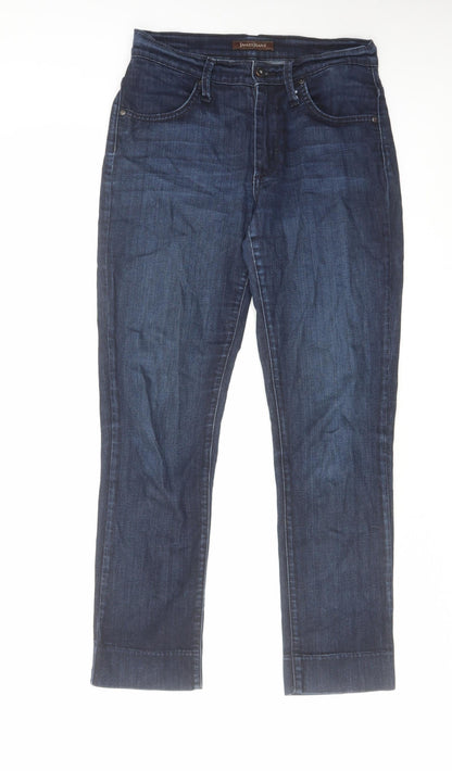 James Jeans Womens Blue Cotton Straight Jeans Size 26 in L27 in Regular Zip