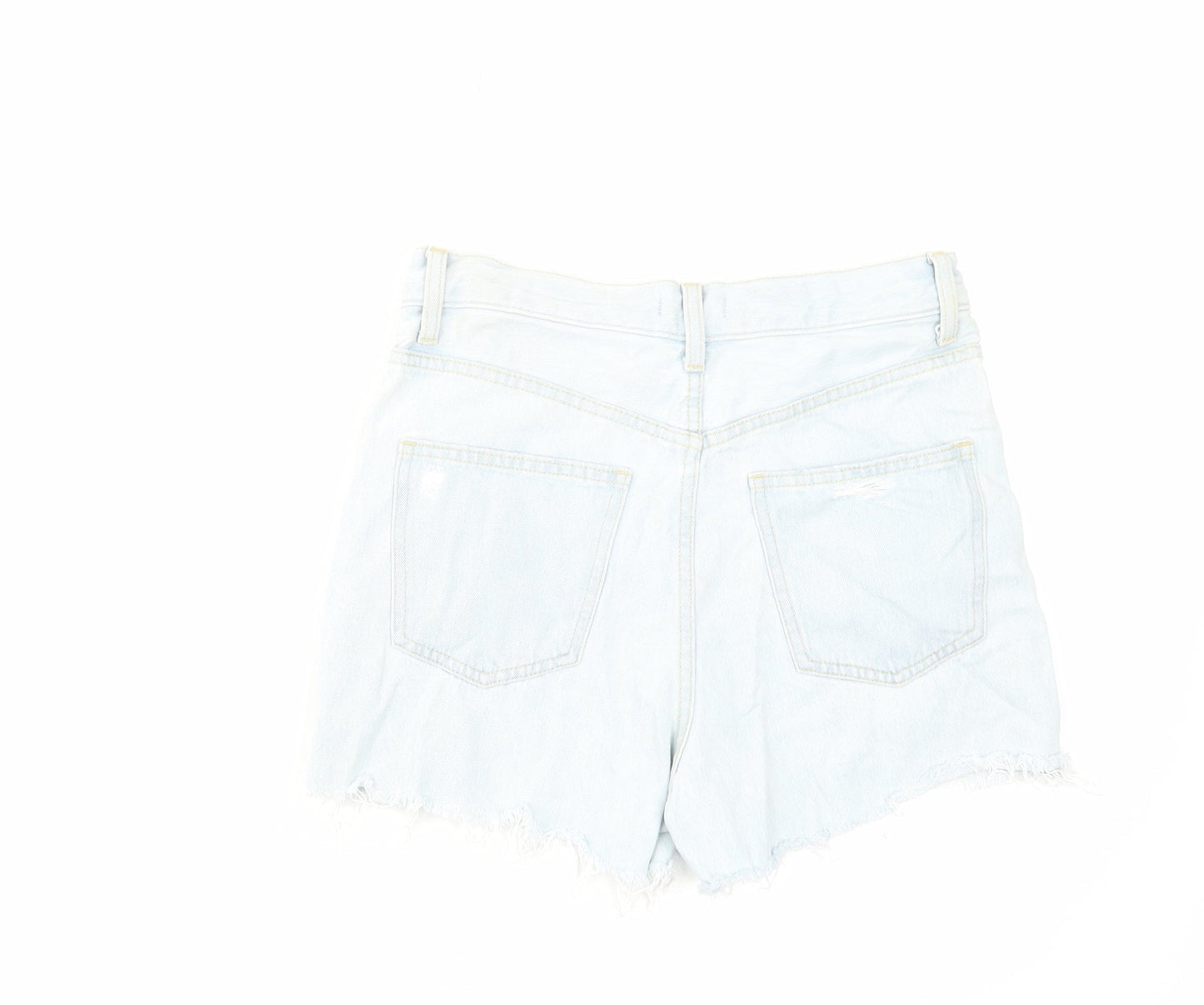 Uniqlo Womens Blue Cotton Cut-Off Shorts Size 24 in L3 in Regular Zip