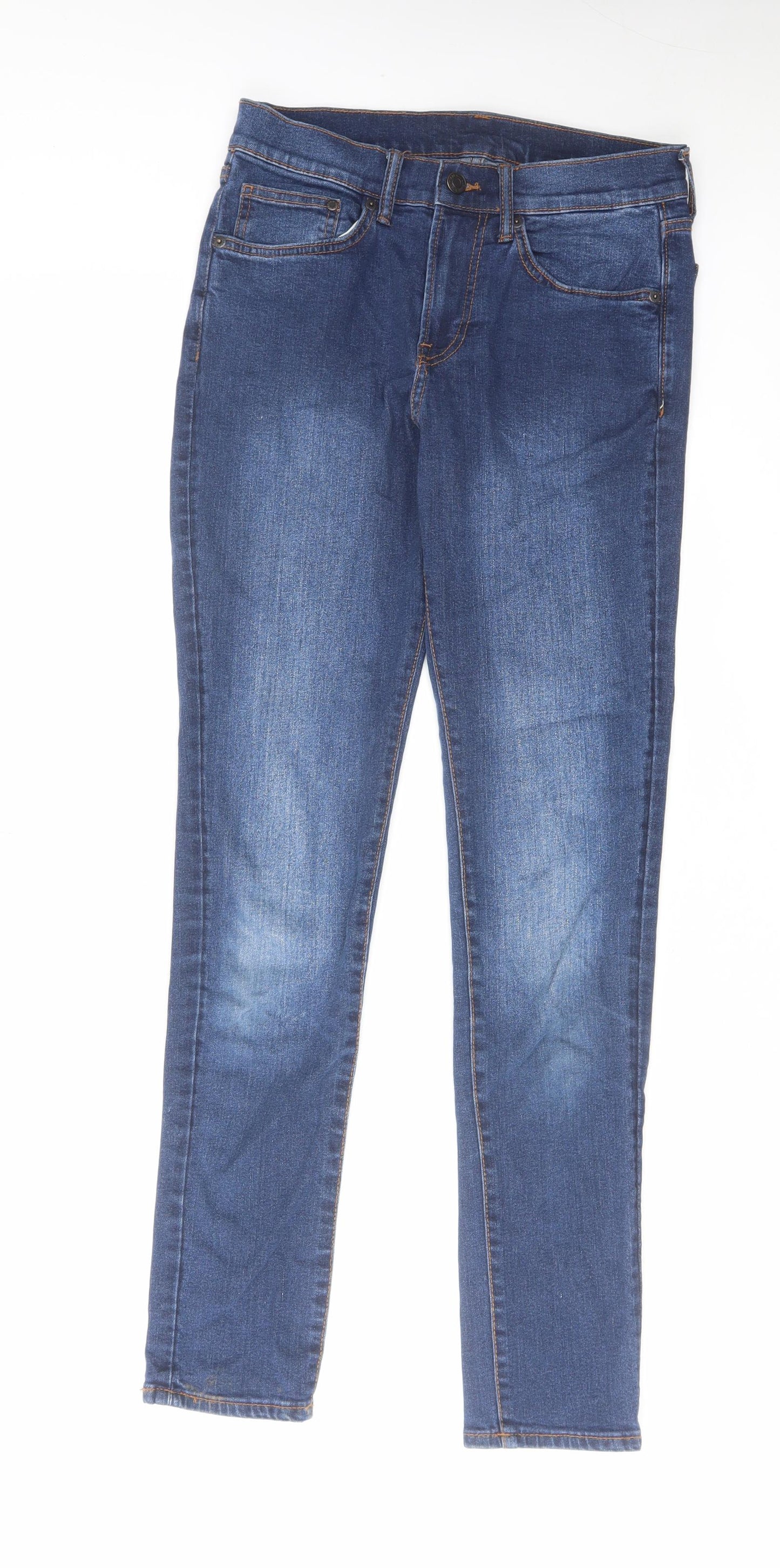 H&M Mens Blue Cotton Skinny Jeans Size 30 in L31 in Regular Zip