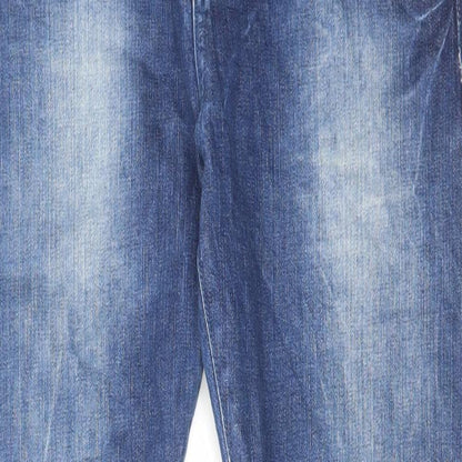 Maison Scotch Mens Blue Cotton Straight Jeans Size 29 in L32 in Regular Zip