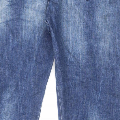 Maison Scotch Mens Blue Cotton Straight Jeans Size 29 in L32 in Regular Zip