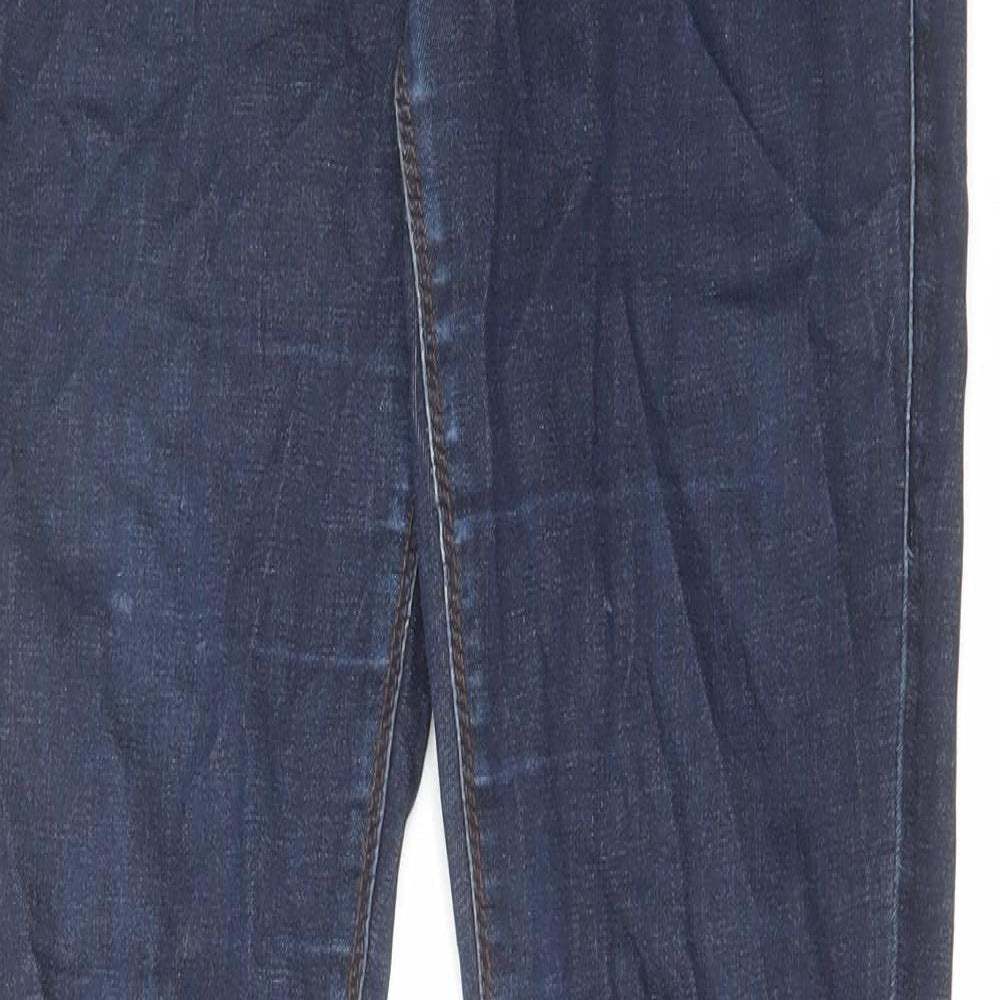 Topshop Womens Blue Cotton Skinny Jeans Size 28 in L34 in Regular Zip