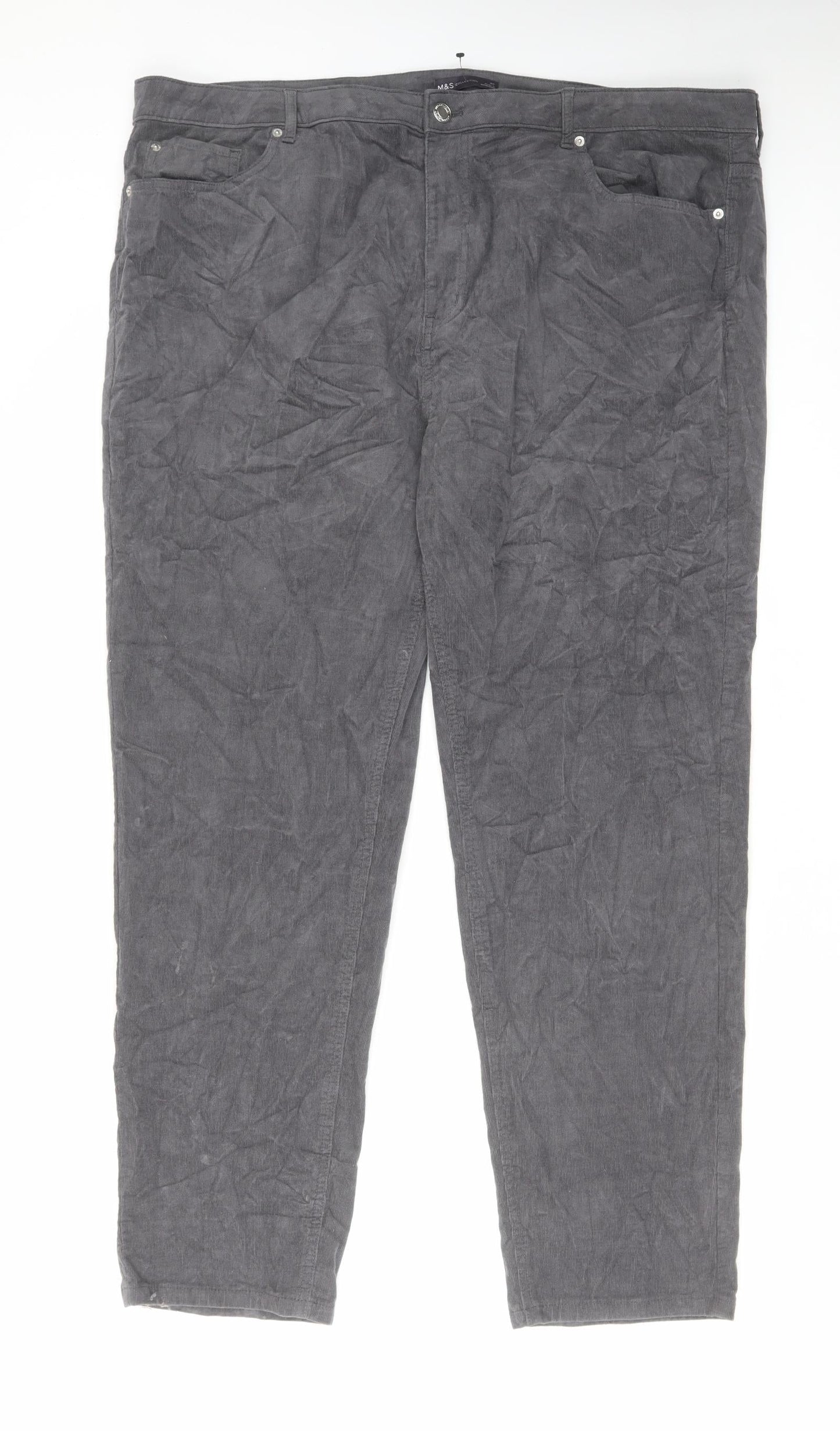 Womens UK Size 24 Marks and Spencer Regular Fit  Grey Trousers