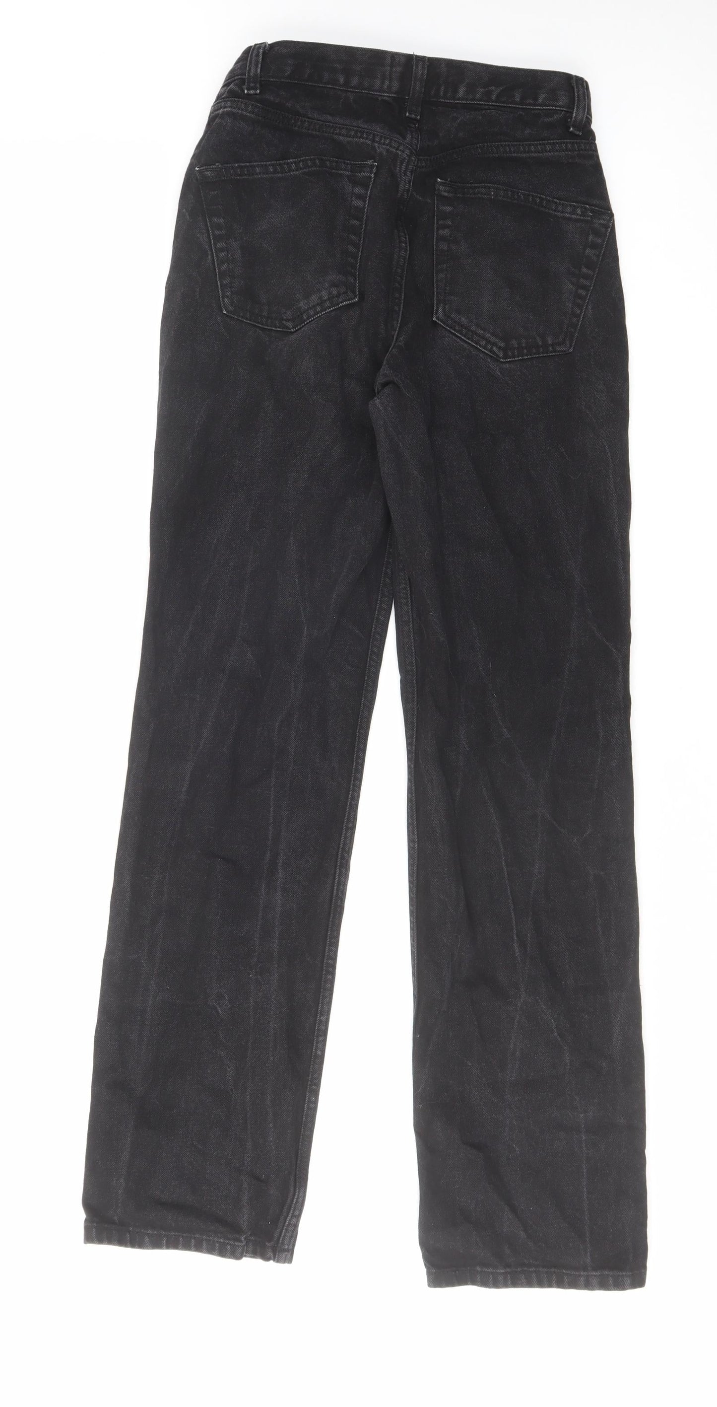 ASOS Womens Black Cotton Straight Jeans Size 26 in L32 in Regular Button