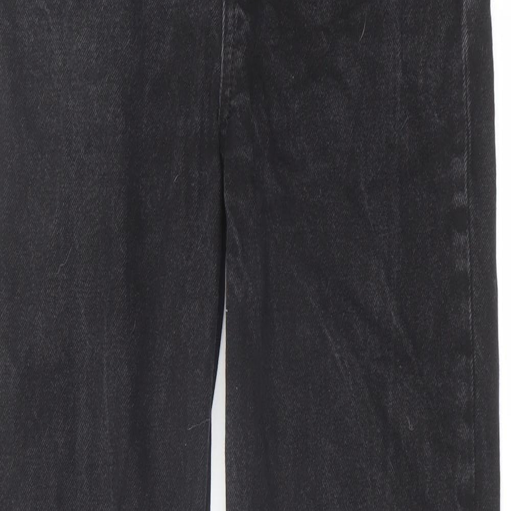 ASOS Womens Black Cotton Straight Jeans Size 26 in L32 in Regular Button