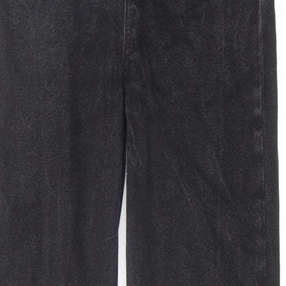 ASOS Womens Black Cotton Straight Jeans Size 26 in L32 in Regular Button