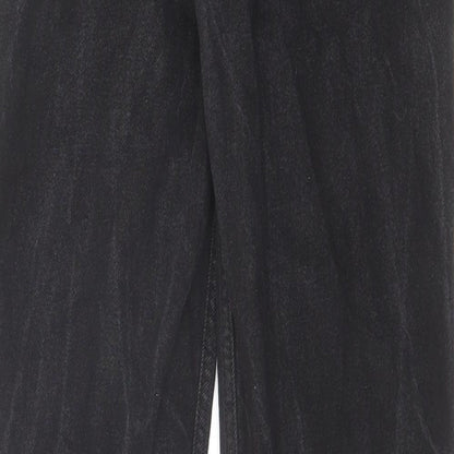 ASOS Womens Black Cotton Straight Jeans Size 26 in L32 in Regular Button