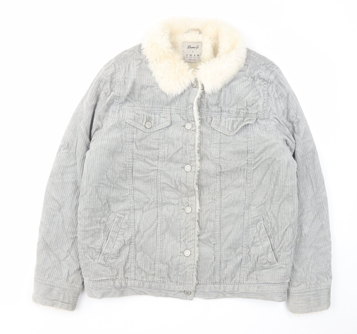 Womens UK Size 12 Denim & Co. Grey Jacket
