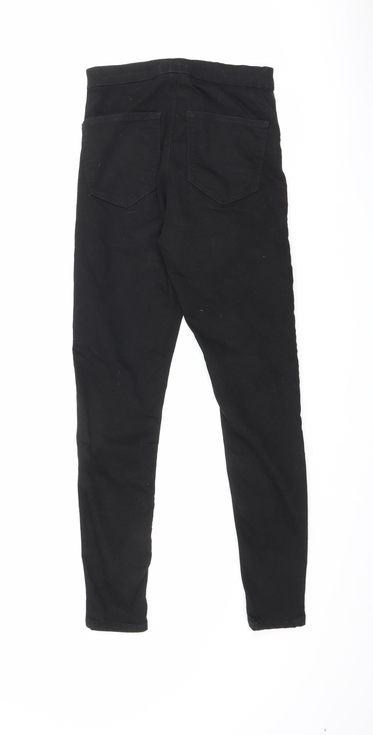 Topshop Womens Black Cotton Skinny Jeans Size 28 in L32 in Regular Zip