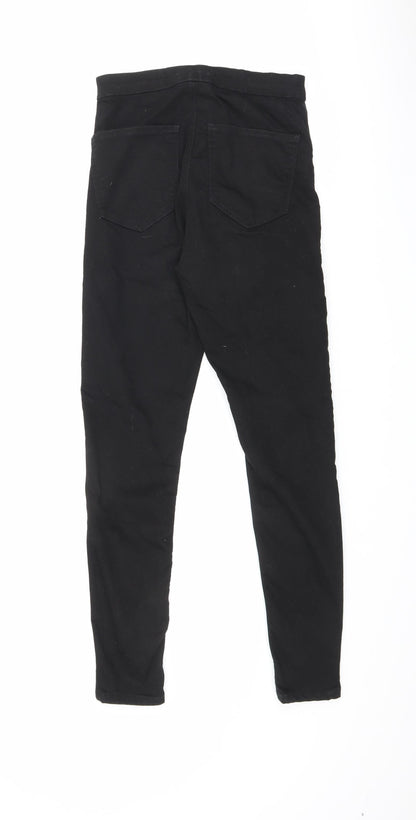 Topshop Womens Black Cotton Skinny Jeans Size 28 in L32 in Regular Zip