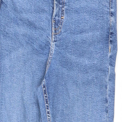 Topshop Womens Blue Cotton Skinny Jeans Size 26 in L30 in Regular Zip
