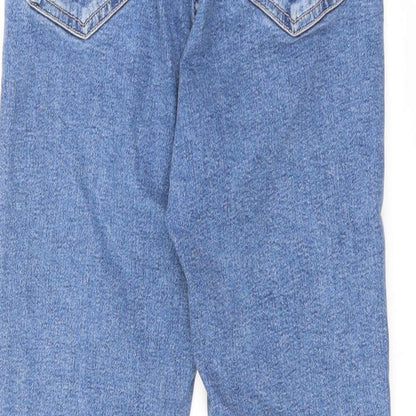 Topshop Womens Blue Cotton Skinny Jeans Size 26 in L30 in Regular Zip
