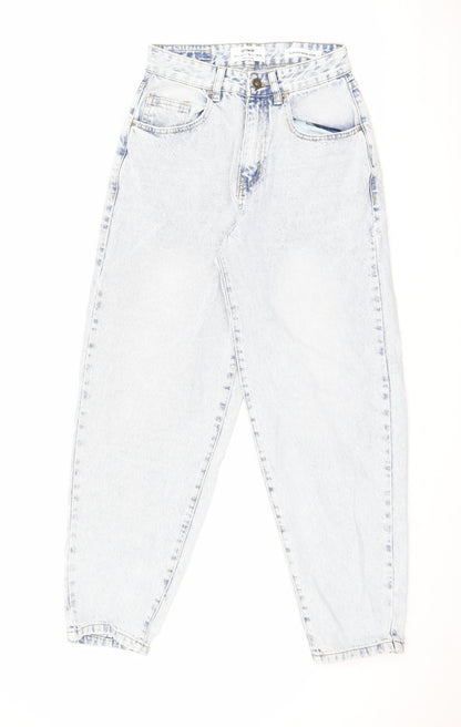 Cotton On Womens Blue Cotton Boyfriend Jeans Size 6 L28 in Regular Zip