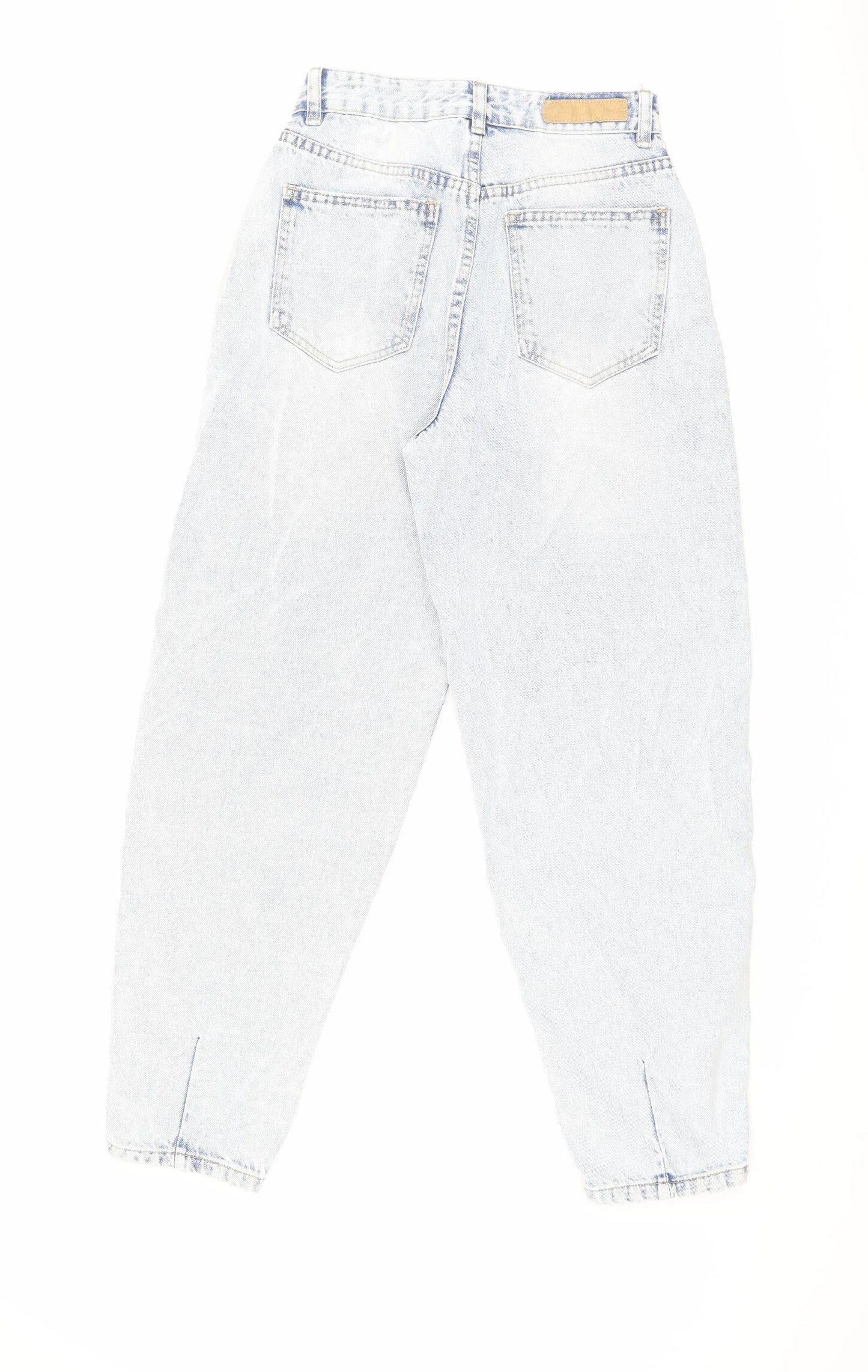 Cotton On Womens Blue Cotton Boyfriend Jeans Size 6 L28 in Regular Zip