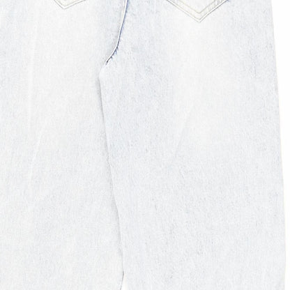 Cotton On Womens Blue Cotton Boyfriend Jeans Size 6 L28 in Regular Zip