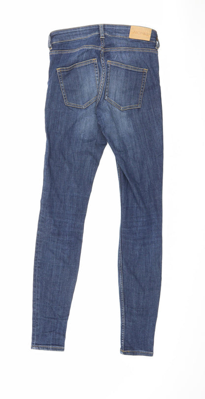 Monki Womens Blue Cotton Skinny Jeans Size 26 in L35.5 in Regular Zip