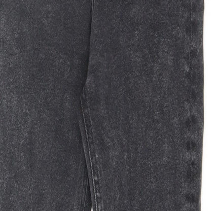 Denim & Co. Womens Black Cotton Skinny Jeans Size 8 L28 in Regular Zip