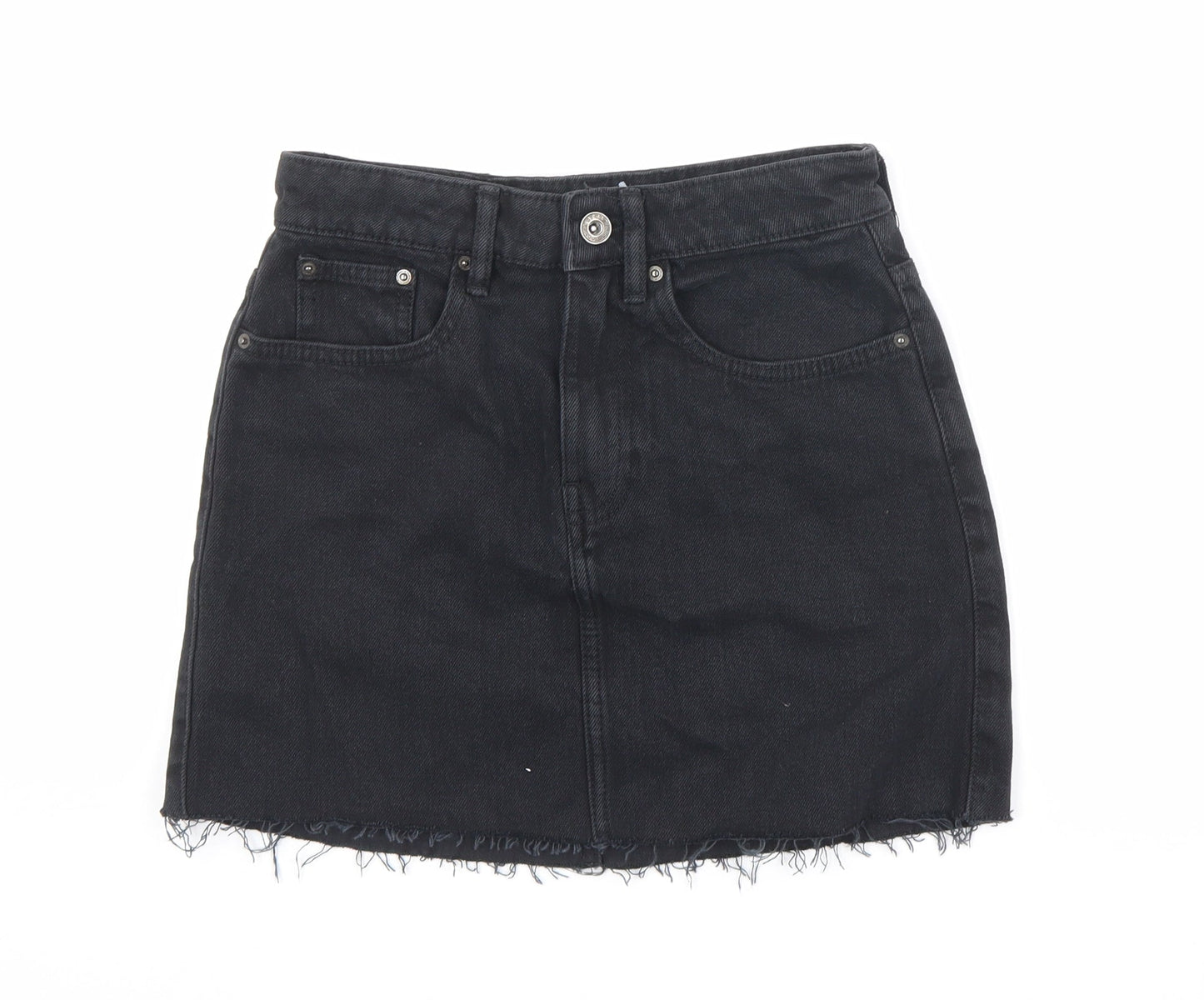 Womens UK Size XS Zara A-Line Denim Skirt