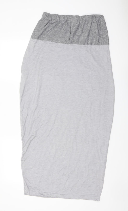 Missguided Womens Grey Polyester Straight & Pencil Skirt Size 18