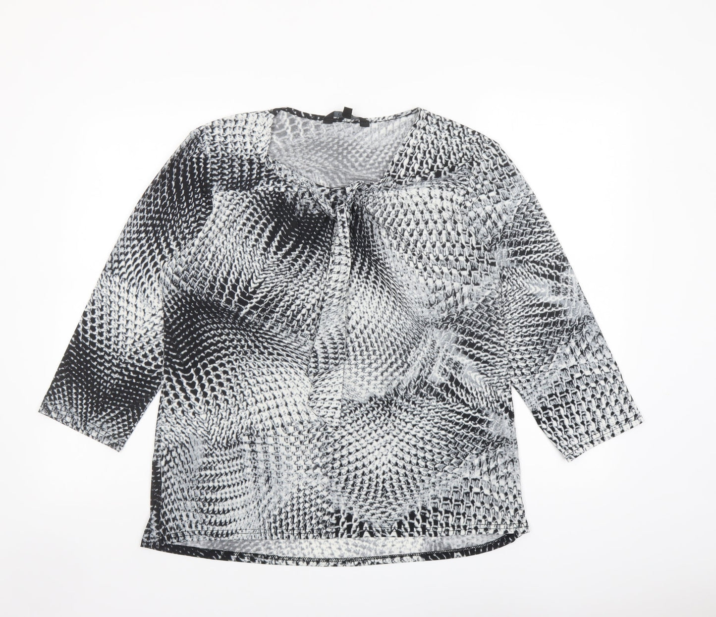 Womens UK Size 12 Elite Grey Basic Blouse