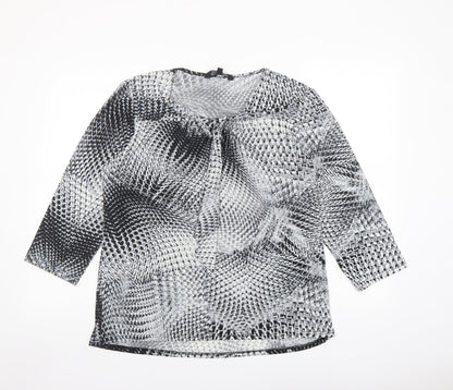 Womens UK Size 12 Elite Grey Basic Blouse