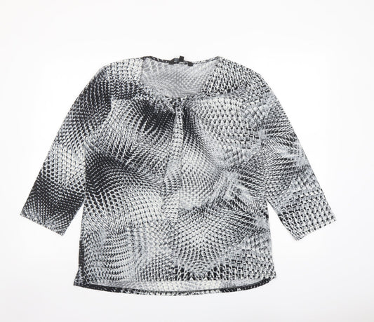 Womens UK Size 12 Elite Grey Basic Blouse