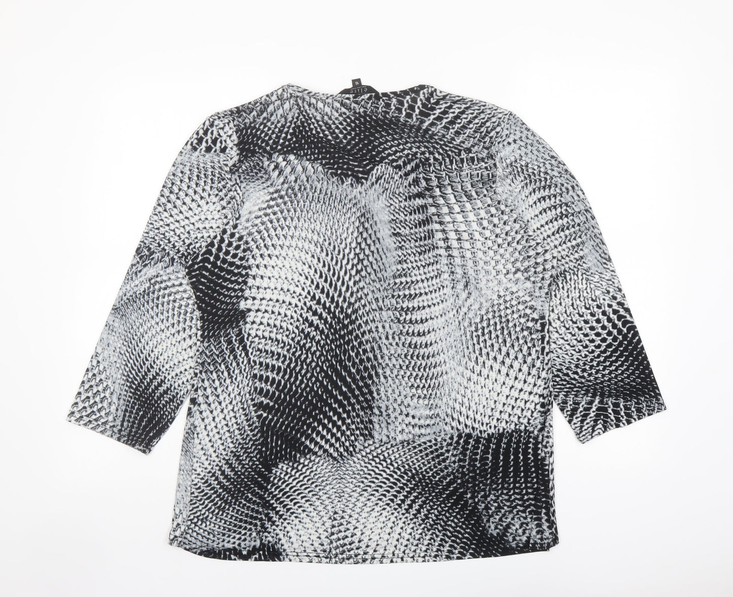Womens UK Size 12 Elite Grey Basic Blouse