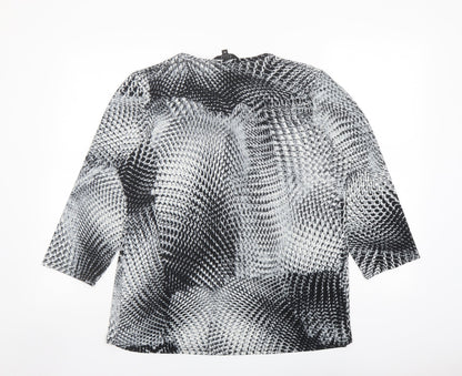 Womens UK Size 12 Elite Grey Basic Blouse