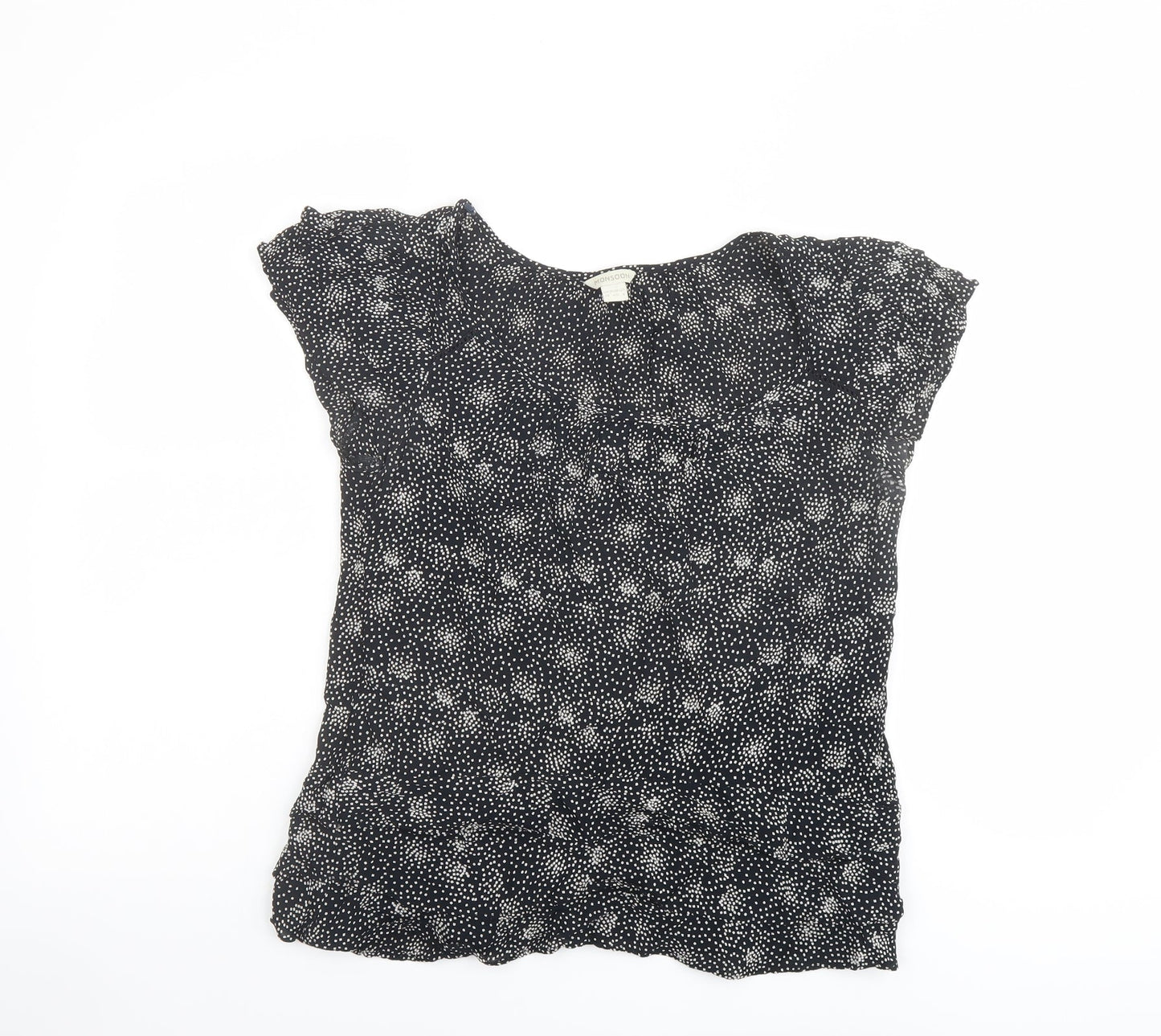 Womens UK Size 12 Monsoon Black Basic Blouse
