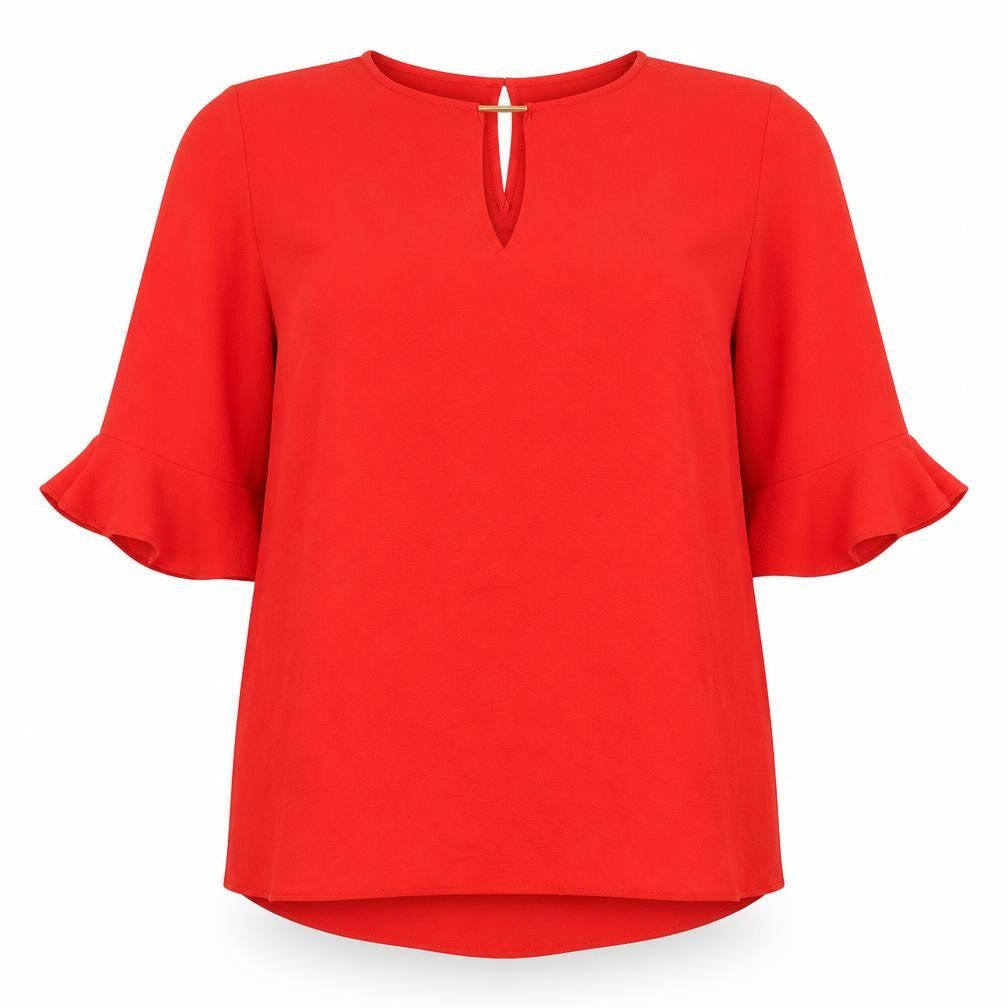 Womens UK Size 14 Be You Red Basic Blouse